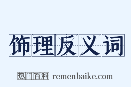 饰理反义词是什么意思的图片